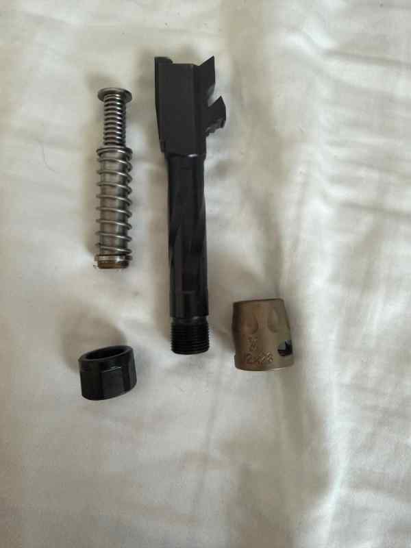 Glock 43x threaded barrel guild rod and compensato